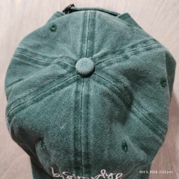 Simply blessed distressed army green hat 100% cotton Adorable jesus‎ - Picture 7 of 11